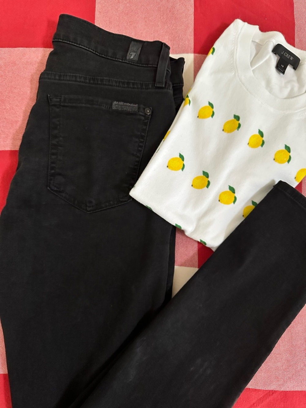 7 for all mankind Gwenevere black skinny jeans, size 28